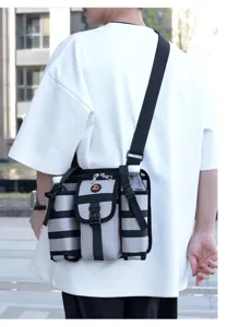 Bolso bandolera táctico multifuncional informal para hombres, bolsa de viaje para exteriores.