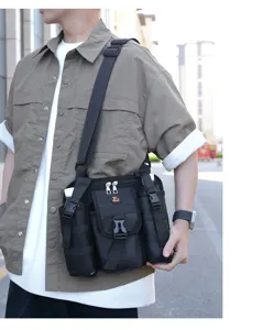 Bolso bandolera tactico para hombre deporte al aire libre casual con varios bolsillos
