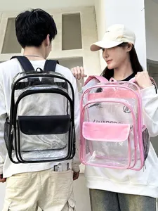 Klarer PVC Rucksack Transparente Wasserdichte Reise Schultasche Für Studenten Stadion Zugelassen Hohe Kapazität Freizeitrucksack