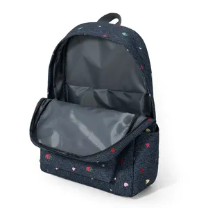 Mochila escolar con estampado floral para estudiantes, mochila casual muy ligera y útil.