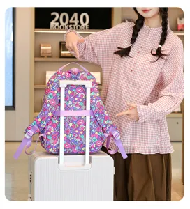 Cartable d'étudiant de dessin animé style coréen grand sac à dos mignon pour enfants