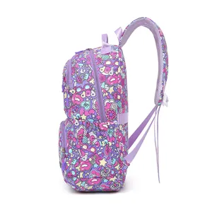 Sac a dos d'ecole de dessin anime violet grande capacite etudiant sac de campus loisir