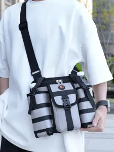 Bolso bandolera táctico informal para hombre de deporte al aire libre con botellero