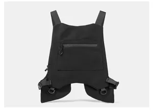 Taktische Brusttasche Nylon Gurt Weste Rucksack für Outdoor Sport Radfahren Freizeit schwarz