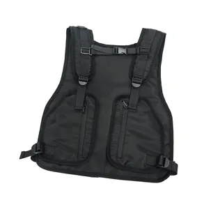 Black tactical chest rig bag outdoor multifunctional sports sleeveless training vest detail