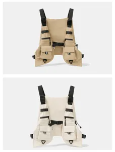 Taktische Brusttasche Workwear Weste Rucksack mit mehreren Taschen fur Outdoor Sport Radfahren.