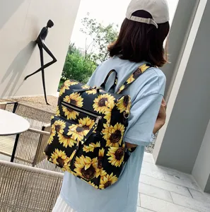 Zaino da donna con stampa di girasole elegante borsa a tracolla casual per viaggio