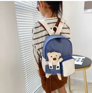 Zaino per bambini con simpatico orsetto, borsa scolastica carina per viaggi e uso quotidiano.