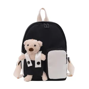 Simpatico Orso Cartone Animato Zaino Bambini Nylon Impermeabile Cartella Per Asilo Ragazzi Ragazze Zainetto Casual