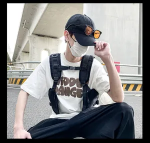 Outdoor tactical chest bag vest streetwear multi-functional breathable sports training pack