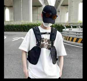 Tactical chest rig bag men multi-pocket streetwear utility vest for outdoor sports training