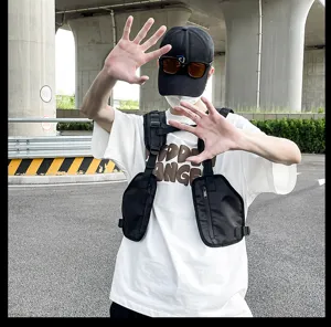 Tactical chest bag multi-functional outdoor sports vest streetwear urban utility harness bag detail