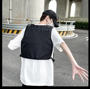 Tactical chest rig bag, multi-functional outdoor breathable vest backpack for sports training.