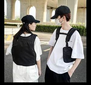 Tactical vest bag outdoor multifunctional chest rig streetwear casual sportswear urban style.