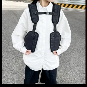 Tactical chest rig bag functional streetwear outdoor multi-functional breathable vest backpack
