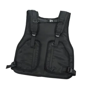 Black tactical chest vest bag outdoor multi-functional breathable sports training harness