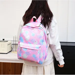 Japanse stijl grote capaciteit kleurblok rugzak voor vrouwen studenten casual schooltas