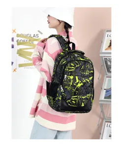Sac a dos elegant pour etudiant de grande capacite, motif camouflage, sac de voyage.