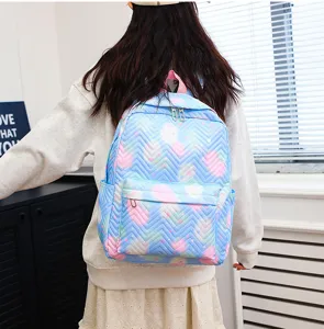 Japans stijl gewatteerde rugzak voor vrouwen studenten grote capaciteit schooltas dag