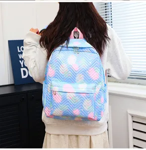 Japanse stijl grote capaciteit kleurblok rugzak voor vrouwen student schooltas schattig ontwerp