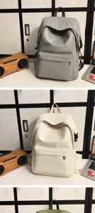 Sac à dos minimaliste de grande capacité pour hommes et femmes, cartable quotidien.