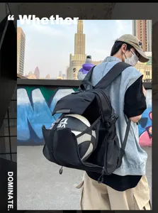 Großer Herren Rucksack mit Basketball Fach für Outdoor Sport und Reisen im Alltag.