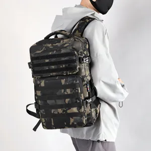 Zaino tattico mimetico multifunzionale per viaggi all'aperto, grande zaino capiente.