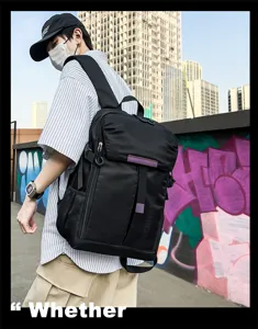 Großer Business Laptop Rucksack für Herren, Outdoor Sport Reise und Schule täglicher Gebrauch.
