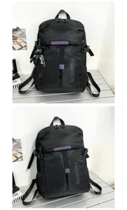 Großer schwarzer Rucksack für Damen und Herren, Business-Tasche und Outdoor-Sport-Aufbewahrung.