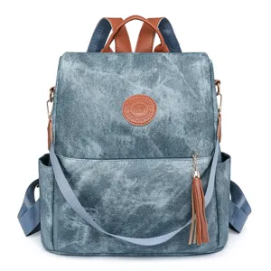 Damen Diebstahlsicherung Rucksack PU Leder Freizeit Reisetasche multifunktional modisch