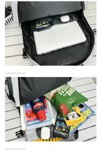 Rucksack Innenfach Detailansicht, die den mehrschichtigen Stauraum für Laptop zeigt.