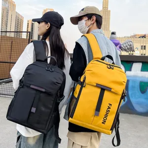 Große Kapazität Oxford Gewebe Urban Minimalistisch Rucksack Atmungsaktiv Einfarbig Laptop Tasche Für Sport Outdoor Lässig Unisex Reisepack