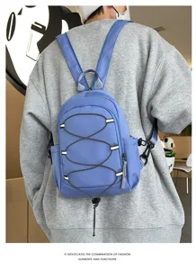 Nylon Mehrzweck Mini Rucksack und Brusttasche fuer modische Freizeitkleidung Reisen.