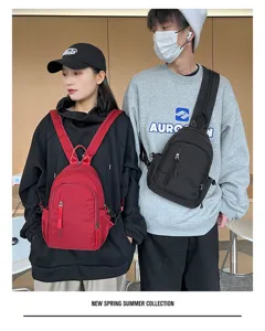 Casual nylon rugzak en crossbodytas voor heren en dames, stijlvolle dagelijkse dagrugzak.