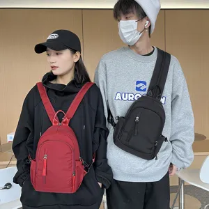 Unisex Nylon Borsttas Waterbestendig Crossbody Sling Tas Mini Rugzak Dubbel Gebruik Schoudertas Casual Reizen Studenten