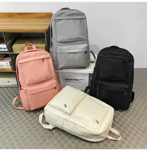 Wasserdichter PU Leder Rucksack fuer Damen Herren grosse Kapazitaet Reise Schultasche