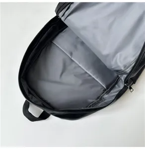 Schwarzer PU-Leder Laptop Rucksack große Kapazität Studenten Reise Freizeit Tasche.