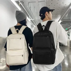 PU Leder Freizeit Rucksack für Damen und Herren große Kapazität wasserdichte Schultasche