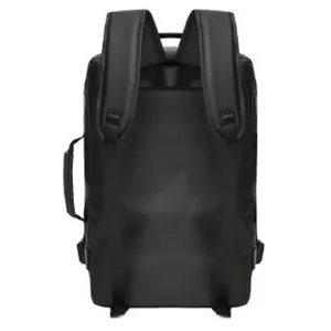 Grossraeumiger multifunktionaler Reise-Rucksack und Freizeittasche in klassischem Schwarz.