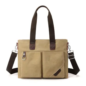 Lässige Canvas Tragetasche für Damen und Herren, große Kapazität Schultertasche Alltag.