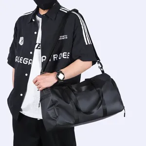 Grand sac de sport fitness d'entraînement, sac de voyage bagage, sac bandoulière étanche homme.