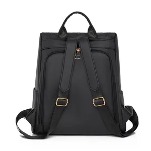 Klassischer Damen Rucksack schwarz Diebstahlsicherung Freizeit Vintage Reisetasche