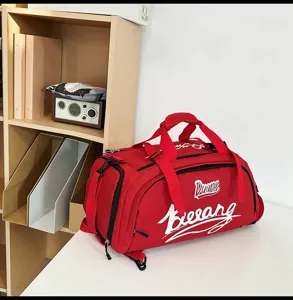 Sac à dos de voyage sport grand multifonctionnel rouge pour hommes et femmes étudiants