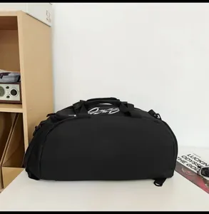 Sac à dos de voyage noir de grande capacité multifonctionnel, sac de sport durable au quotidien.