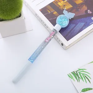 Kreativer Gelschreiber mit Schmetterling und flüssigem Glitzer für Schüler und Büro