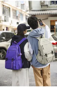 Lässiger Utility-Stil Multi-Fach Reiserucksack große Kapazität Studenten Schultasche Detailansicht
