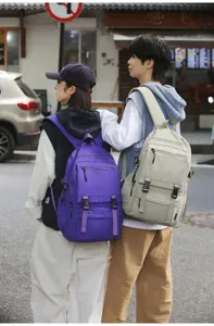 Lässiger Utility Rucksack großes Fassungsvermögen Multi-Fach Reise Student Schultasche für Alltag.