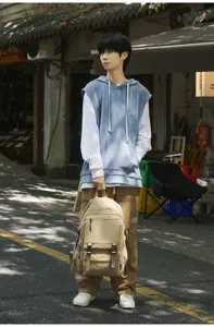 Grosse Kapazitat Canvas Rucksack in casual tooling Stil met multi-compartiment reizen schooltas