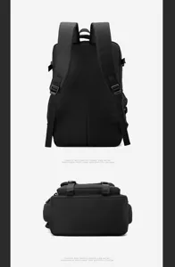 Schwarzer taktischer Rucksack mehrschichtiger Freizeit-Reiserucksack für Outdoor und Alltag