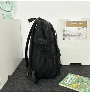 Schwarzer Utility Freizeit Rucksack grosse Kapazitaet mehrfach Fach Reise Schultasche